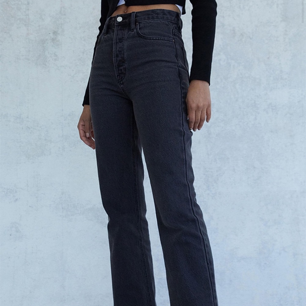 PacSun high waisted eco faded black bootcut jeans